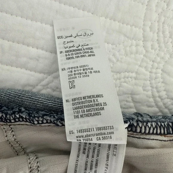 Abercrombie Curve Love Mom Shorts High Rise Distressed Raw Hem Size 25 - Picture 14 of 16